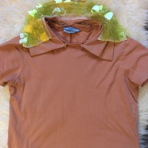 PRADA EMBELLISHED SHORT SLEEVE T-SHIRT